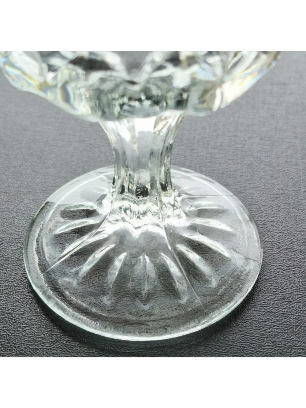 Vintage Anchor Hocking Wexford Goblet Set of 2, Criss Cross Pressed Glass, USA